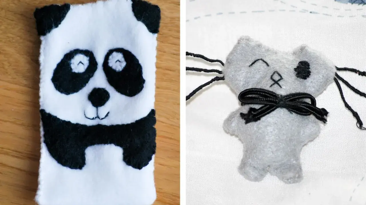Urocze, śmieszne prezenty zrobione samemu: pluszowa panda i kotek z kokardką. Idealne dla miłośników rękodzieła.