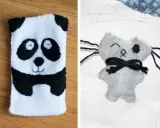 Urocze, śmieszne prezenty zrobione samemu: pluszowa panda i kotek z kokardką. Idealne dla miłośników rękodzieła.