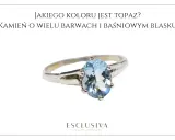 Srebrny pierścionek z owalnym, błękitnym kamieniem topaz, który zachwyca baśniowym blaskiem.