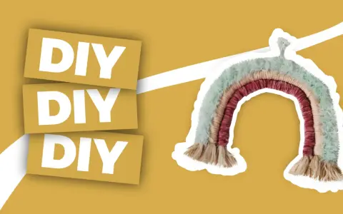 Tęcza DIY, symbol nadziei i obietnicy w chrześcijaństwie, wykonana z włóczki.