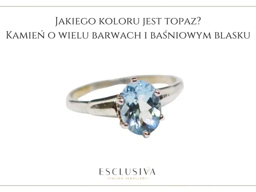 Srebrny pierścionek z owalnym, błękitnym kamieniem topaz, który zachwyca baśniowym blaskiem.