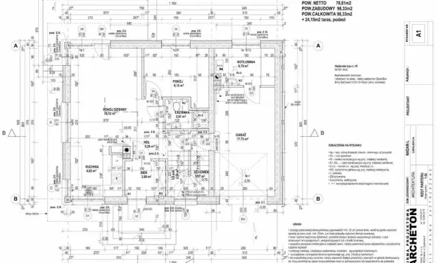 Co to jest rysunek techniczny? To szczegółowy plan architektoniczny parteru z wymiarami, oznaczeniami instalacji i pomieszczeń, jak kuchnia, łazienka czy garaż.