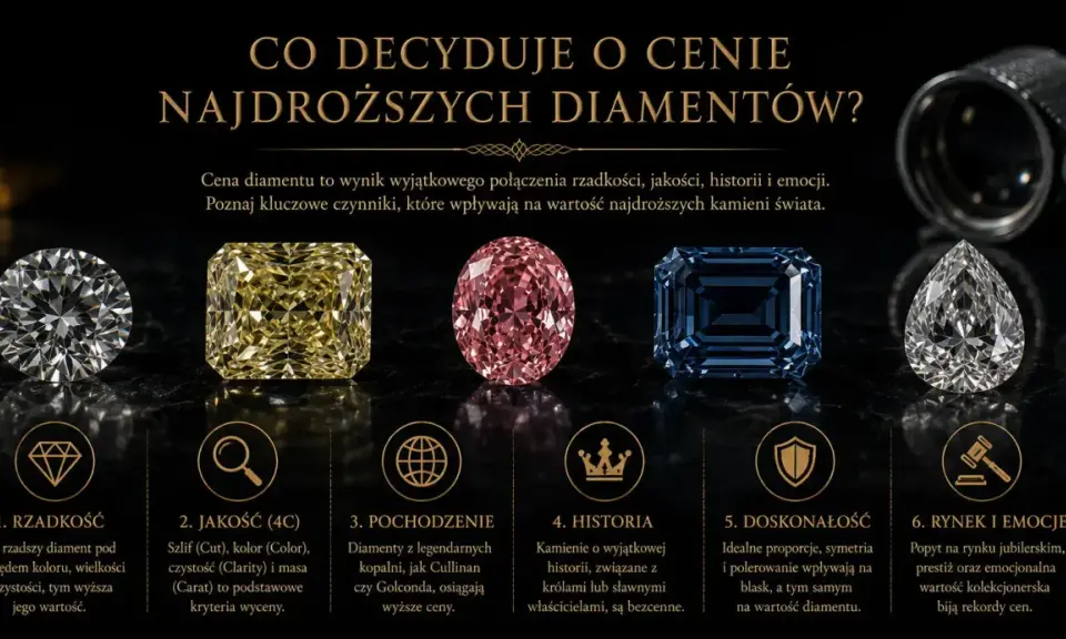 Najdroższe kamienie szlachetne: biały, żółty, różowy, niebieski i łza. Ich wartość zależy od rzadkości, jakości, pochodzenia, historii i emocji.